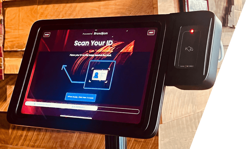 Festival point-of-sale tablet displaying a payment screen